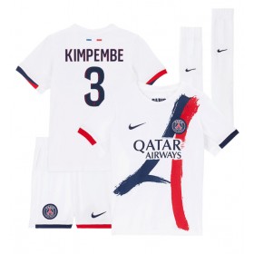 Dětské fotbalový komplet Paris Saint-Germain Presnel Kimpembe #3 Venkovní košile 2024-25 Krátkým Rukávem